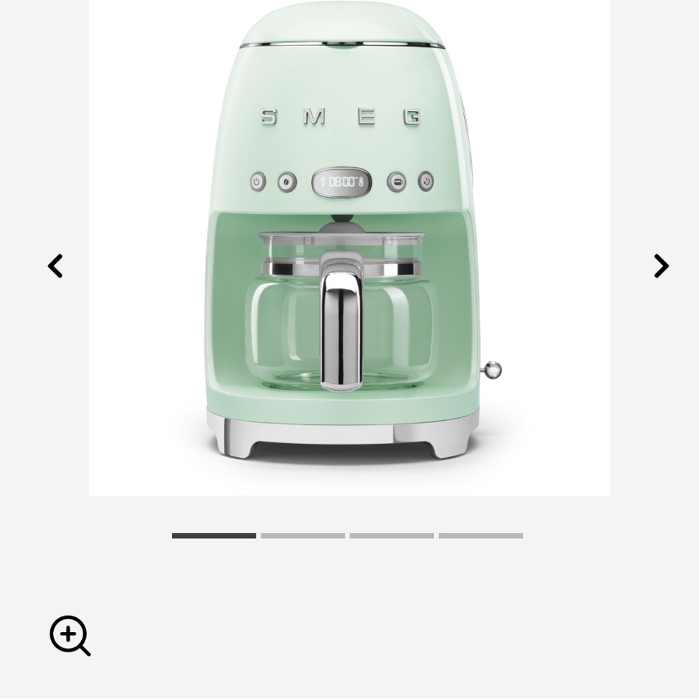 Smeg mint green coffee maker